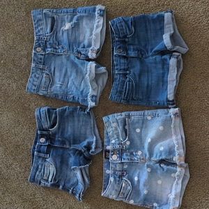 Lot of 4 girls gap shorts